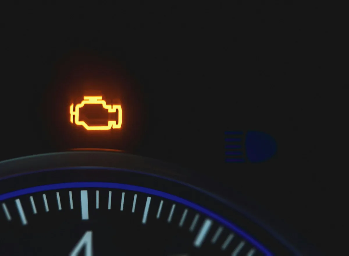 Technician using diagnostic equipment on a vehicle